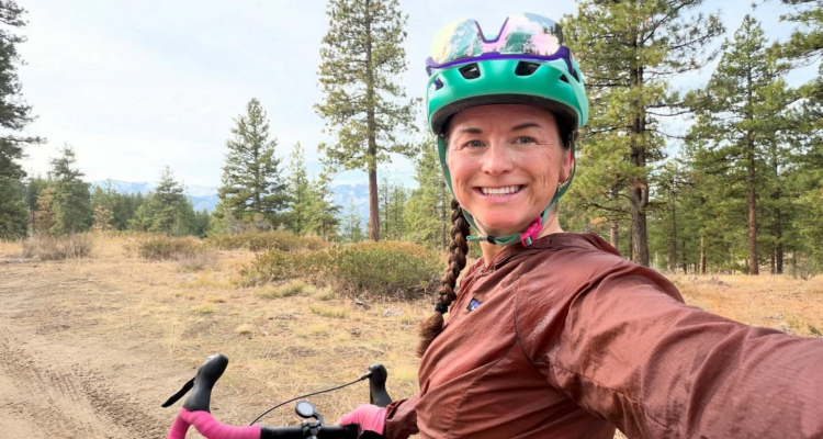 Sarah Shaffer on a bike