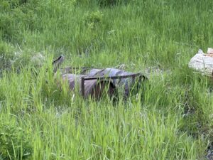 Remnants of a ski resort equipment at Martin Ranch.