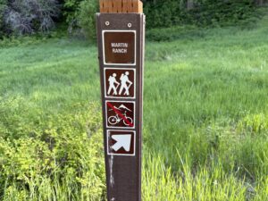 Martin Ranch trail sign